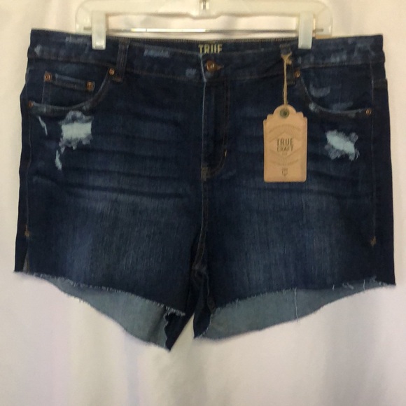 TRUE CRAFT PLUS women’s denim blue shorts. Size 20 W. Super soft stretch. - Picture 9 of 10